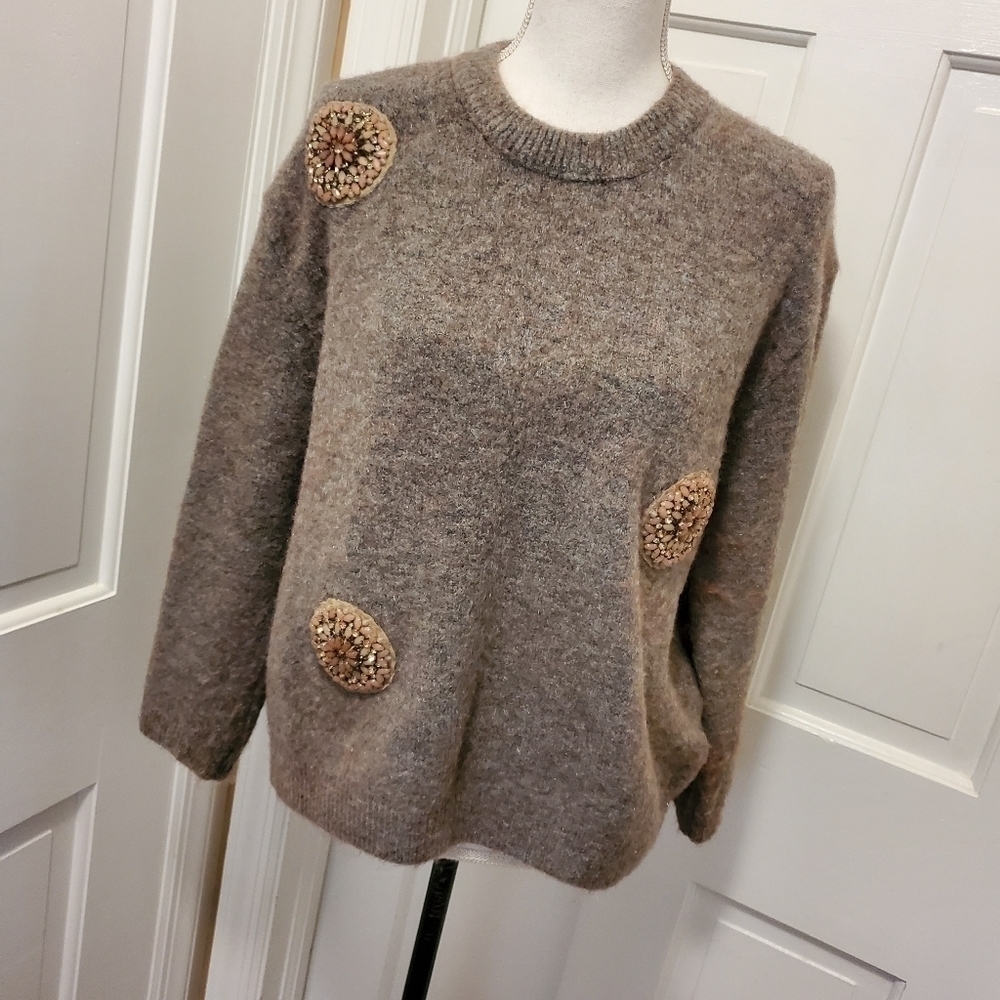 ZARA Soft Chunky Knit sweater made with Italian Yarn Size Medium